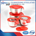 Multifuntion Eco-Friendly Stainless Steel deep Mixing Salad Bowl with stand and cutter